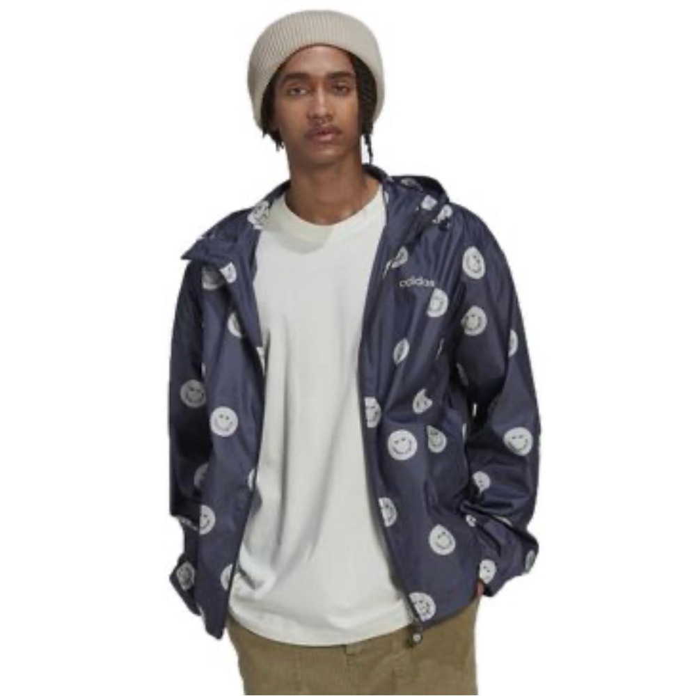 Adidas Men's Navy Smiley Windbreaker